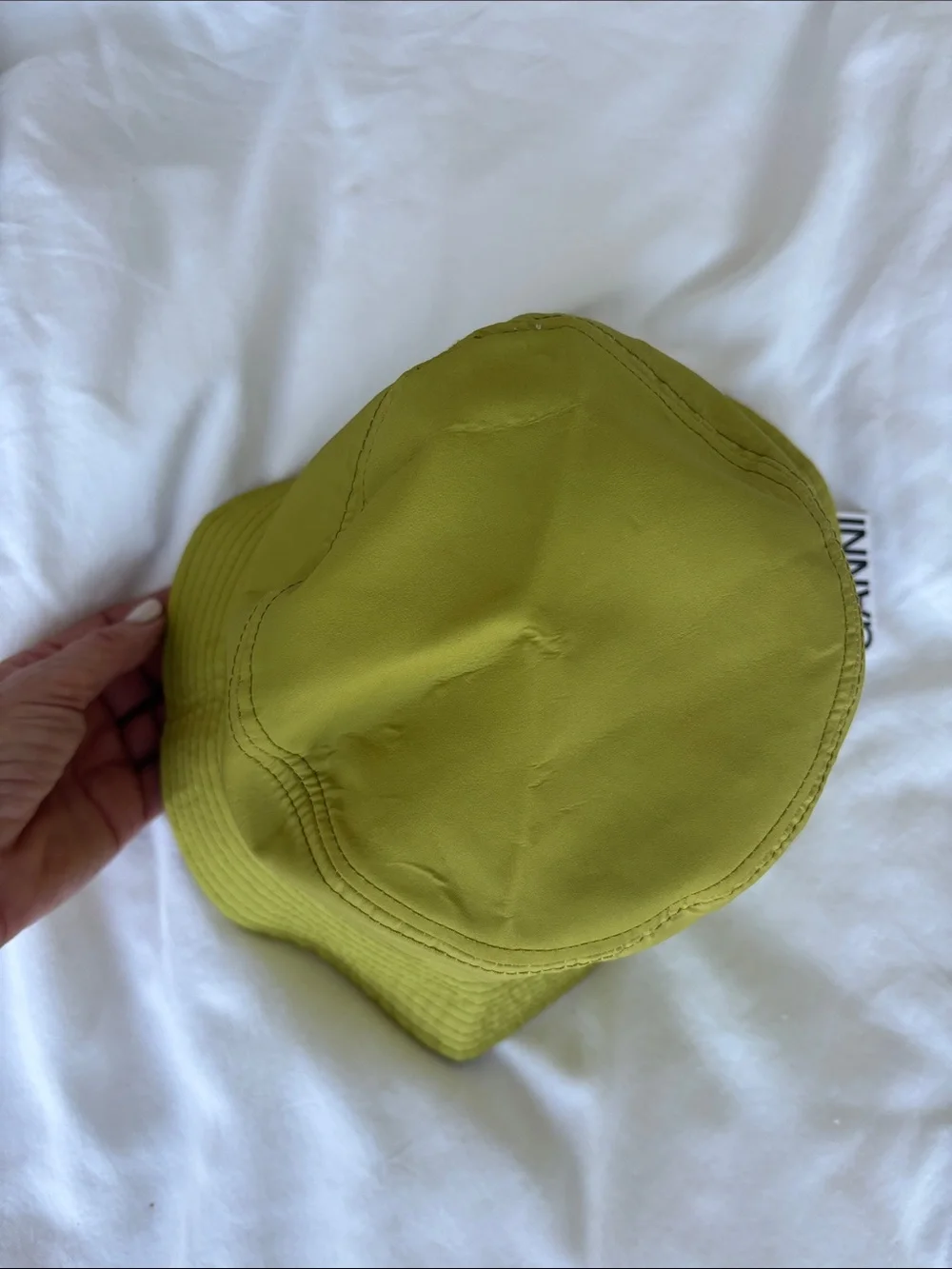 GANNI Lime Green Bucket Hat